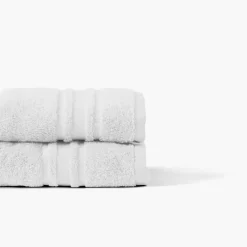 Carré Blanc Serviette de toilette coton Lola II blanc| Serviettes De Toilette