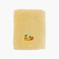 Carré Blanc Serviette de toilette coton Smoothie citron|Enfant Serviettes De Toilette