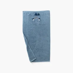 Carré Blanc Serviette de toilette coton Happyful bleu céleste|Enfant Serviettes De Toilette