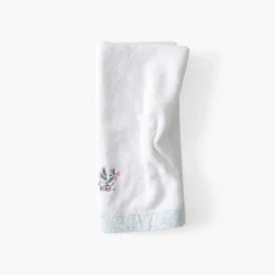 Carré Blanc Serviette de toilette coton bio Jardine blanc|Enfant Serviettes De Toilette