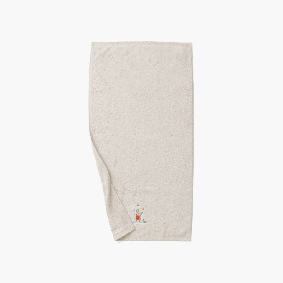 Carré Blanc Serviette de toilette coton Féeries ivoire|Enfant Serviettes De Toilette
