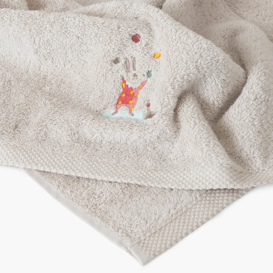 Carré Blanc Serviette de toilette coton Féeries ivoire|Enfant Serviettes De Toilette