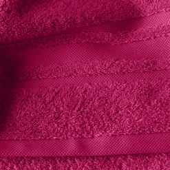 Carré Blanc Serviette de toilette coton Lola II framboise| Serviettes De Toilette