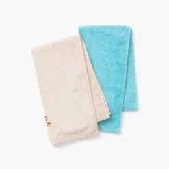 Carré Blanc Serviette de toilette coton Récif sable| Serviettes De Toilette