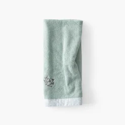 Carré Blanc Serviette de toilette coton bio Jardine amande|Enfant Serviettes De Toilette