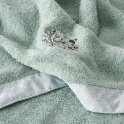 Carré Blanc Serviette de toilette coton bio Jardine amande|Enfant Serviettes De Toilette