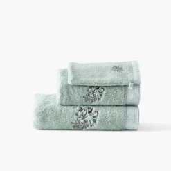 Carré Blanc Serviette de toilette coton bio Jardine amande|Enfant Serviettes De Toilette