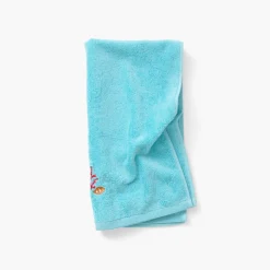 Carré Blanc Serviette de toilette coton Récif lagon| Serviettes De Toilette