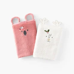 Carré Blanc Serviette de toilette coton Xmasful pétale|Enfant Serviettes De Toilette|Nouveautés Bébénew