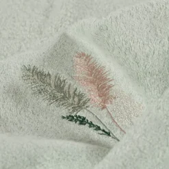 Carré Blanc Serviette de toilette coton et viscose de bambou Pampa II jade| Serviettes De Toilette