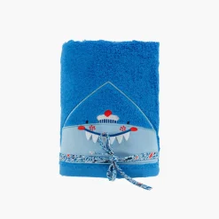 Carré Blanc Serviette de toilette coton Beachful azur|Enfant Serviettes De Toilette
