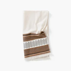 Carré Blanc Serviette de toilette coton Eclipse écru| Serviettes De Toilette