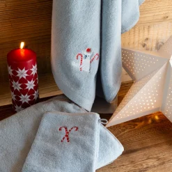 Carré Blanc Serviette de toilette coton Artica givre|Enfant Serviettes De Toilette