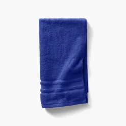 Carré Blanc Serviette de toilette coton Lola II cobalt| Serviettes De Toilette