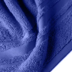 Carré Blanc Serviette de toilette coton Lola II cobalt| Serviettes De Toilette