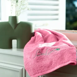 Carré Blanc Serviette de toilette coton et viscose de bambou Eloges rose| Serviettes De Toilette