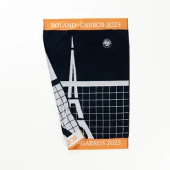 Carré Blanc Serviette de toilette joueur•se coton bio Roland-Garros 2023 marine| Serviettes De Toilette