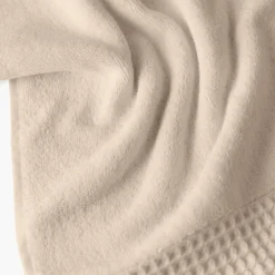 Carré Blanc Serviette invité bouclette de coton biologique Source naturel| Serviettes Invité