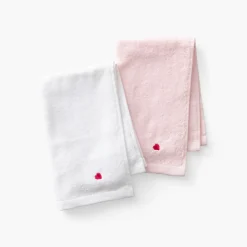 Carré Blanc Serviette invité coton Adore blanc| Serviettes Invité