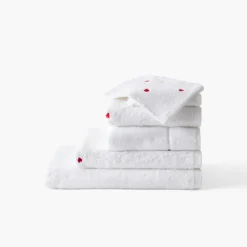 Carré Blanc Serviette invité coton Adore blanc| Serviettes Invité