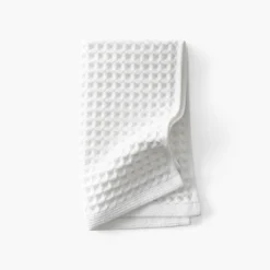 Carré Blanc Serviette invité coton bio Quadro blanc| Serviettes Invité