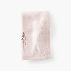 Carré Blanc Serviette invité coton et viscose de bambou Aura nude| Serviettes Invité