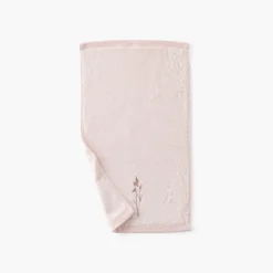 Carré Blanc Serviette invité coton et viscose de bambou Aura nude| Serviettes Invité