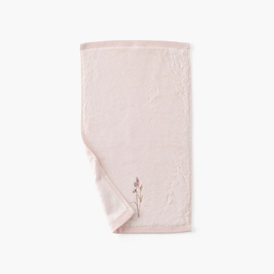 Carré Blanc Serviette invité coton et viscose de bambou Aura nude| Serviettes Invité