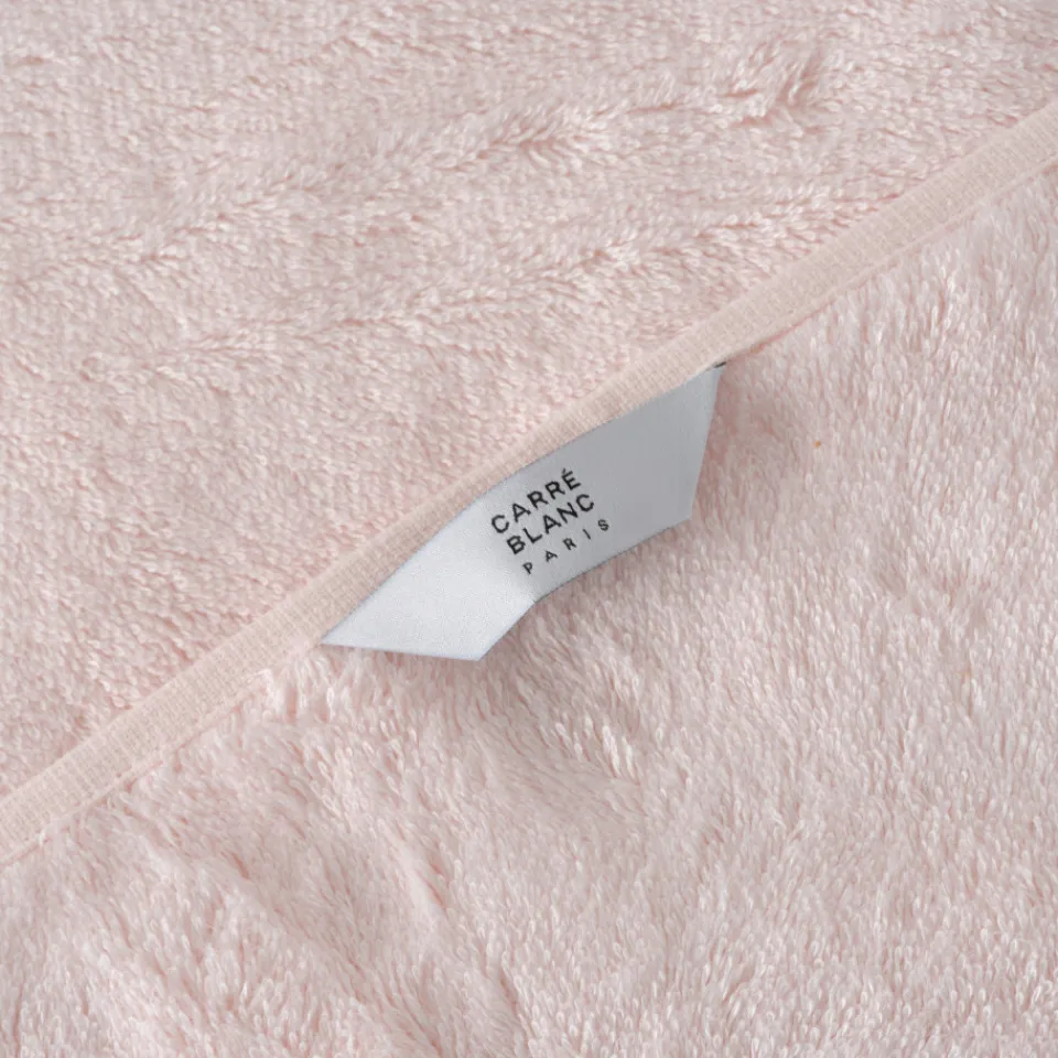 Carré Blanc Serviette invité coton et viscose de bambou Aura nude| Serviettes Invité