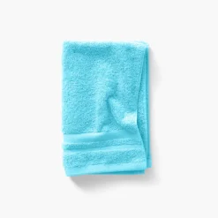 Carré Blanc Serviette invité coton Lola II turquoise| Serviettes Invité