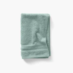 Carré Blanc Serviette invité coton Lola II argile| Serviettes Invité