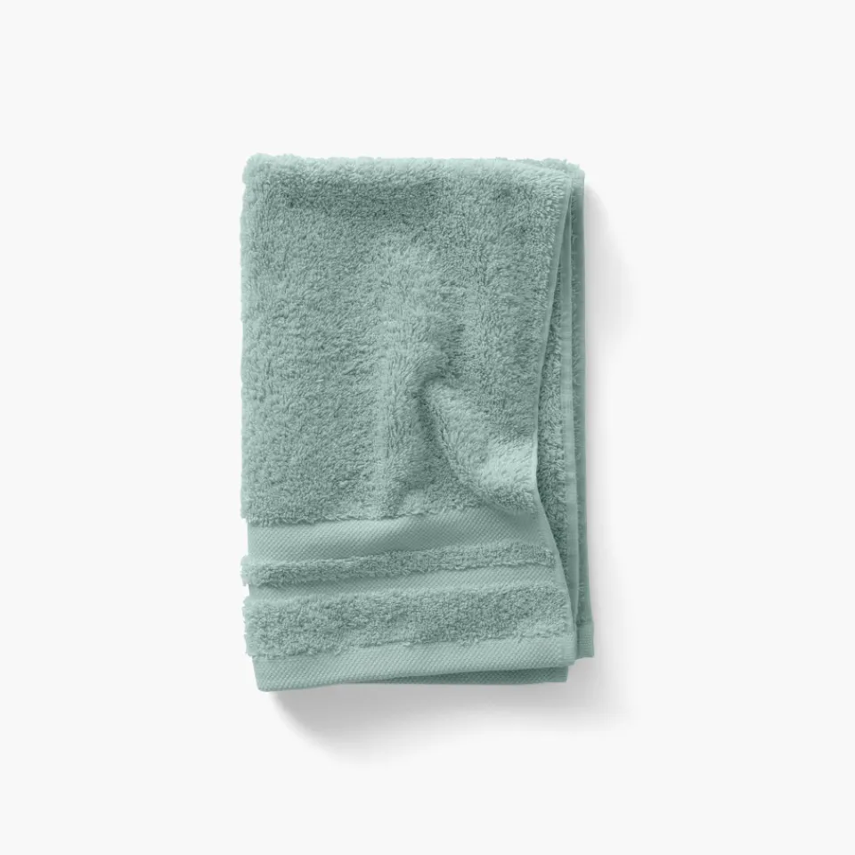 Carré Blanc Serviette invité coton Lola II argile| Serviettes Invité