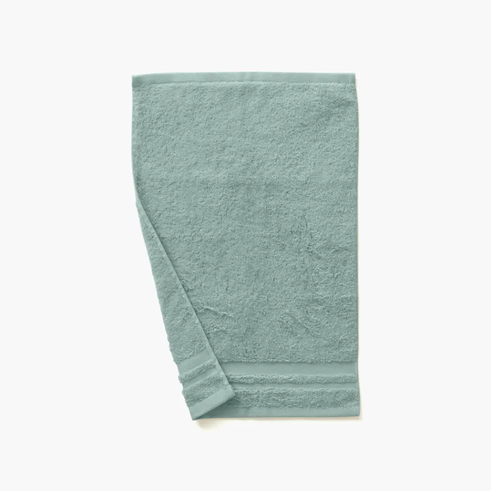 Carré Blanc Serviette invité coton Lola II argile| Serviettes Invité