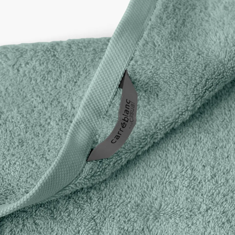 Carré Blanc Serviette invité coton Lola II argile| Serviettes Invité