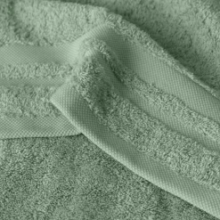 Carré Blanc Serviette invité coton Lola II sauge| Serviettes Invité