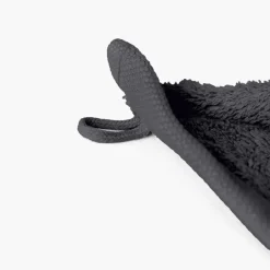 Carré Blanc Serviette invité coton Lola II ardoise| Serviettes Invité