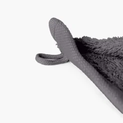 Carré Blanc Serviette invité coton Lola II anthracite| Serviettes Invité