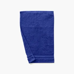 Carré Blanc Serviette invité coton Lola II cobalt| Serviettes Invité