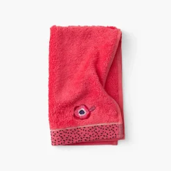 Carré Blanc Serviette invité coton Rosella coquelicot| Serviettes Invité