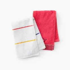 Carré Blanc Serviette invité coton Rosella blanc| Serviettes Invité