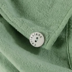 Carré Blanc Serviette pour cheveux en velours de coton biologique Naturelle eucalyptus|Femme Coffrets Cadeaux|Accessoires Beauté