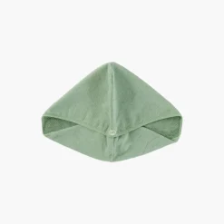 Carré Blanc Serviette pour cheveux en velours de coton biologique Naturelle eucalyptus|Femme Coffrets Cadeaux|Accessoires Beauté