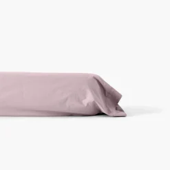 Carré Blanc Taie de traversin percale de coton Neo poudre| Taies De Traversin