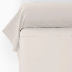 Carré Blanc Taie de traversin percale de coton Neo ficelle| Taies De Traversin
