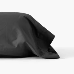 Carré Blanc Taie de traversin percale de coton Neo anthracite| Taies De Traversin