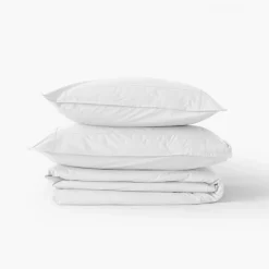 Carré Blanc Taie de traversin percale de coton Neo blanc| Taies De Traversin