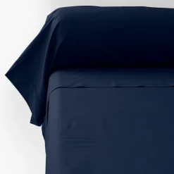 Carré Blanc Taie de traversin percale de coton Neo marine| Taies De Traversin