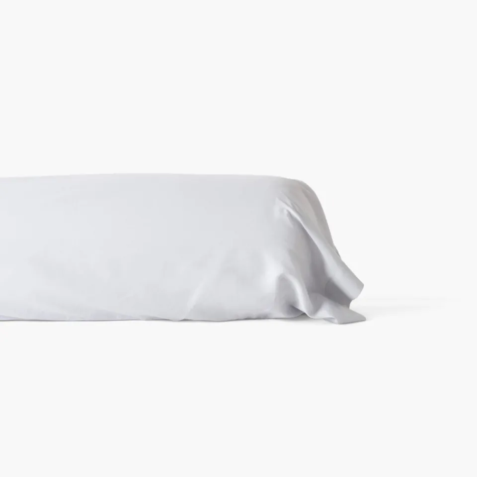 Carré Blanc Taie de traversin satin de coton Equinoxe| Taies De Traversin