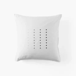 Carré Blanc Taie d'oreiller carrée coton Dotsy|Homme Coffrets Cadeaux|Taies D’oreiller