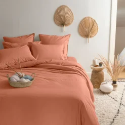 Carré Blanc Taie d'oreiller carrée coton Neo tomette| Taies D’oreiller